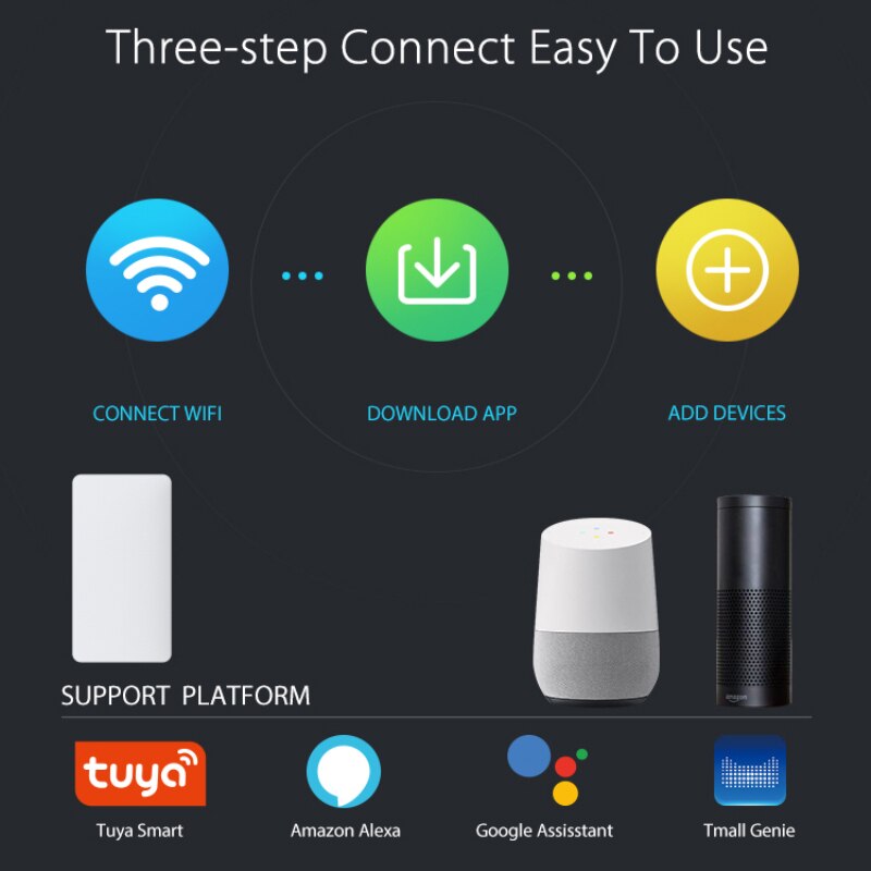 WiFi Water Leakage Detector, 80dB Alarm, Submersible Pump Alarm, SMS and Phone Notifications are Activable, Free External Monitoring via TUYA App