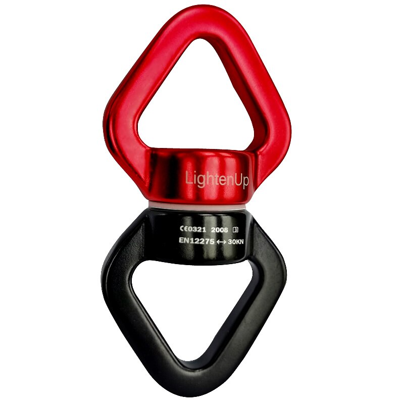Climbing Swivel Aluminum Alloy Triangular Rotational Device Spinner 30KN 360 Degree Rope Swivel Connector for Hammock: 04