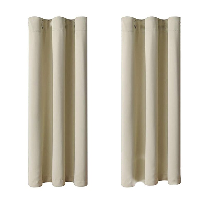 Bedroom Window Shade Curtain - Heat Insulation Curtains with Holes At the Top of the Noise Reduction Applicable