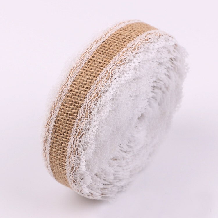 25Mm Jute Jute Linten Vintage Bruiloft Accessoires Een Meter Kant Jute Hessische Rustieke Bruiloften & Feesten Verjaardag Feestartikelen: Style C