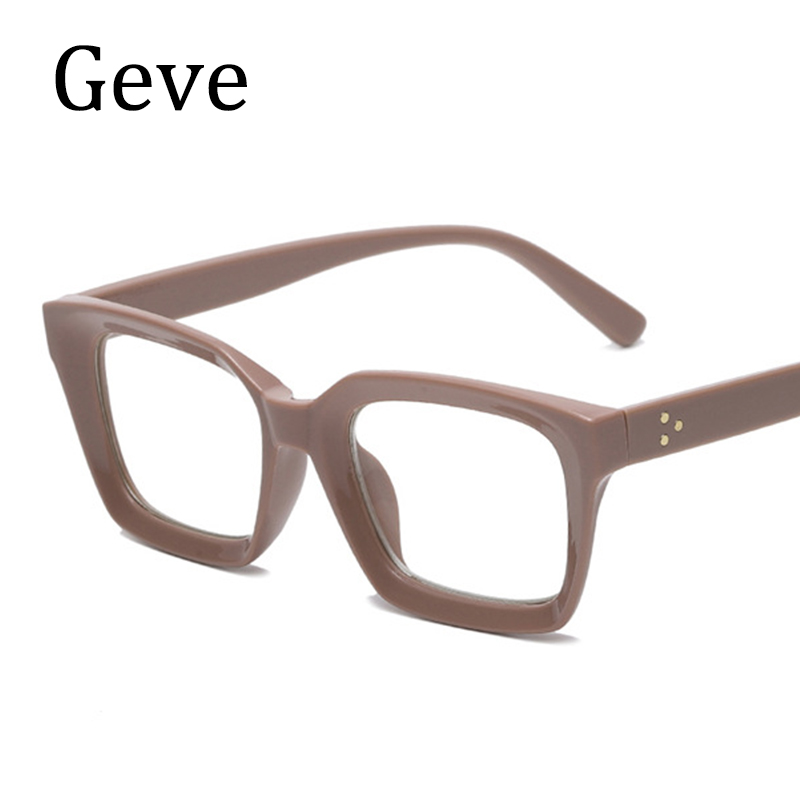Montura de gafas de lectura cuadradas transparentes, gafas de protección contra luz azul de gran tamaño Unisex, gafas graduadas con lentes ópticas para mujer