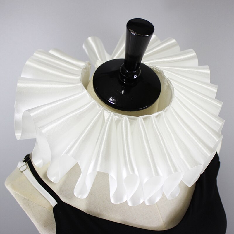 Renaissance Elizabethan Ruffled Collar Neck Ruffle Women Victorian Costume Halloween Cosplay Accessories FOU99