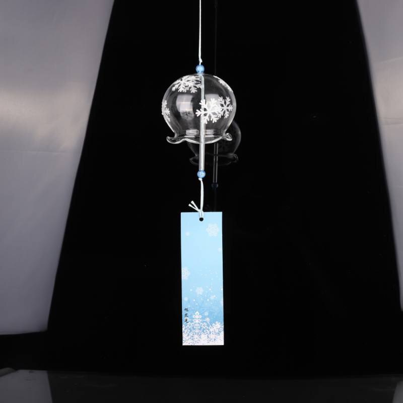 Campanilla de viento de cristal Sakura pintada a mano campanas de estilo japonés decoración para el hogar jardín manualidades para la Oficina Accesorios de colgar: A5