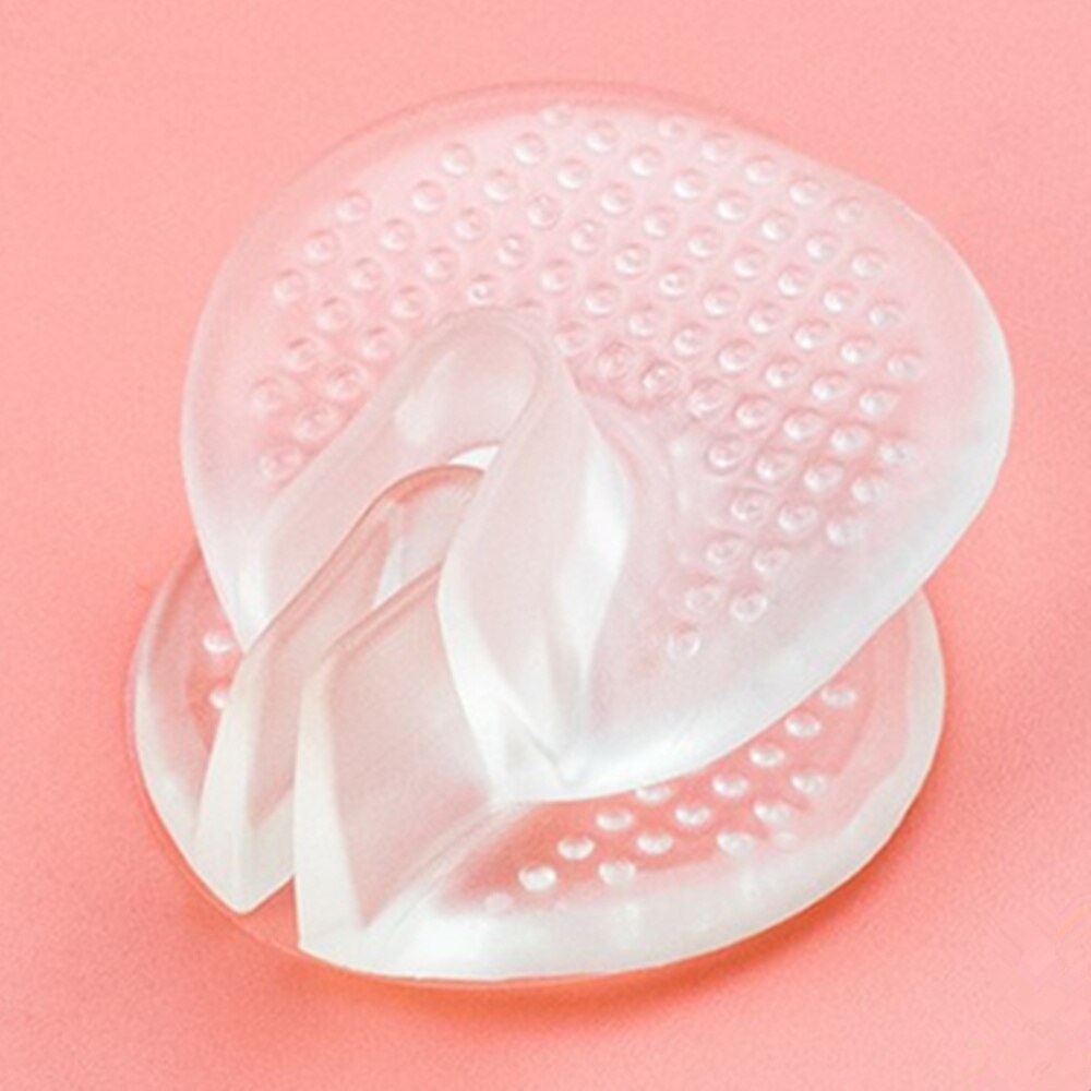1 Pair Silicone Non-slip Toe Separator for Slippers High Heels Transparent Stress Relieve Foot Cushion Pads