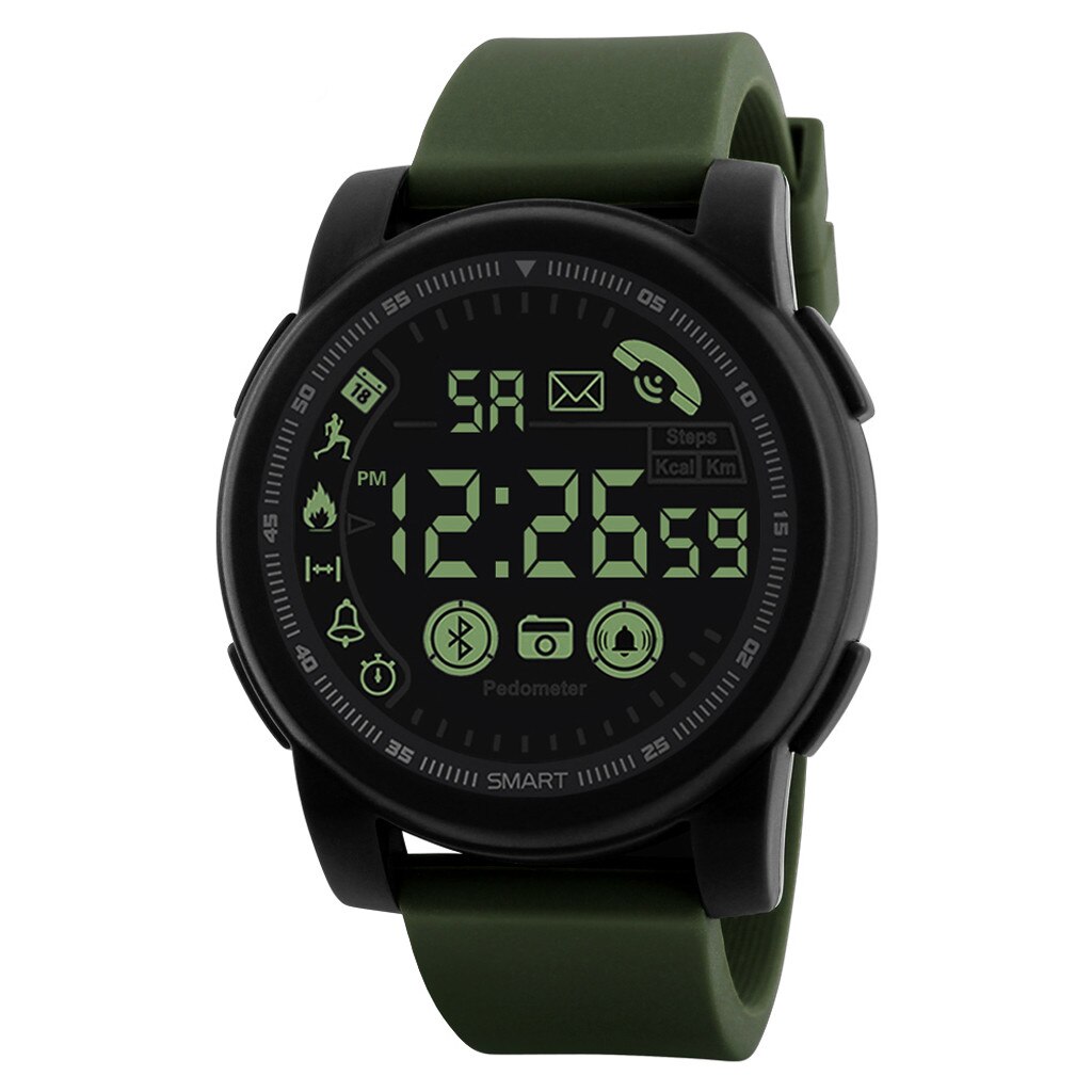 Heren Horloge Fitness Tracker 50M Waterdichte Elektronische Horloge Bluetooth Smart Horloge Sport Stappenteller Voor Android Ios # YL10: AG