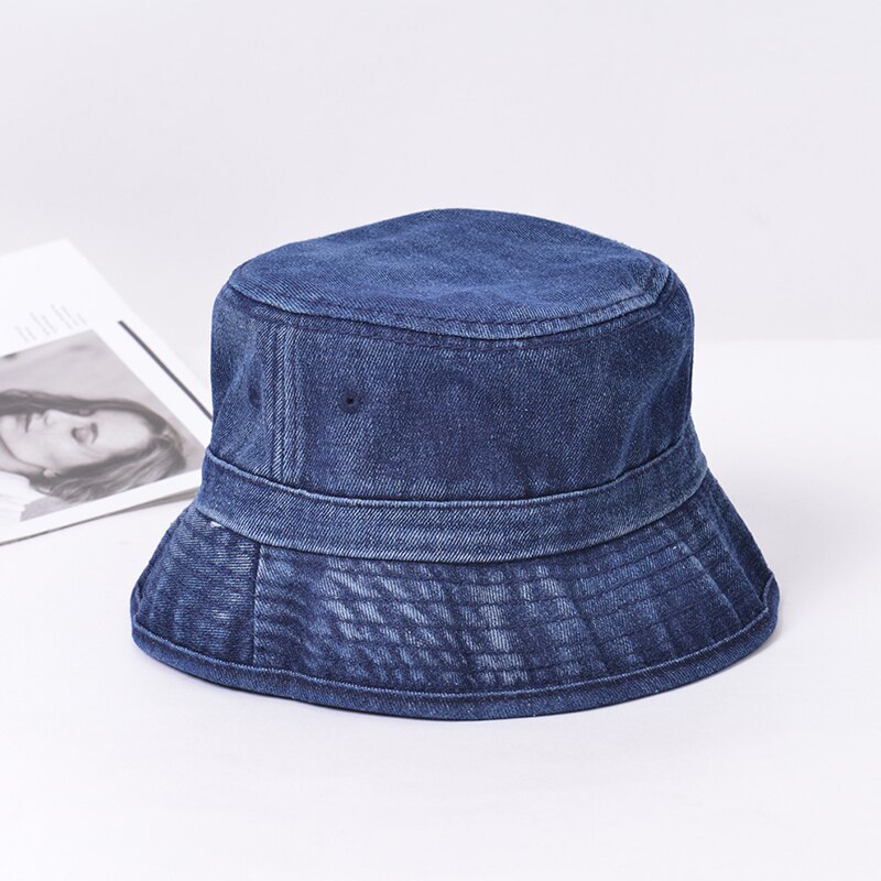 Nuovo 2021 cappello da pescatore pieghevole cappello da pescatore in Denim lavato cappelli Unisex moda Bob Caps Hip Hop Gorros uomo donna cappello da pescatore Panama: 2
