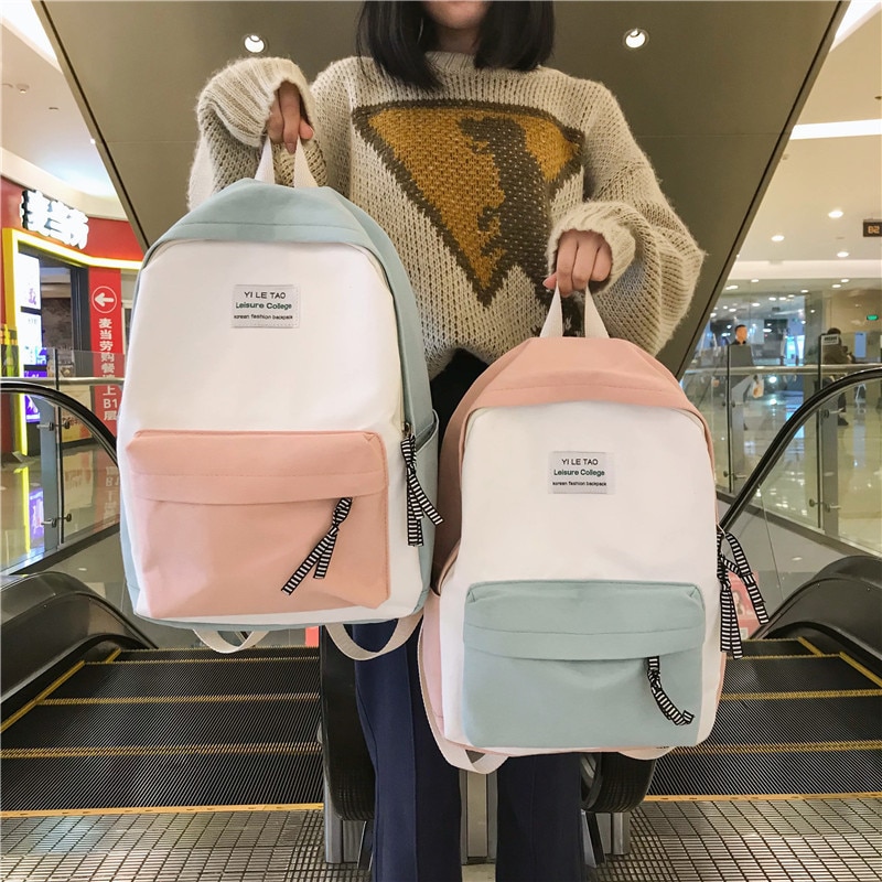 femme toile voyage Sac à Dos femmes Mochila Feminina Sac A Dos Sac à Dos sacs d'école pour adolescente Sac à Dos