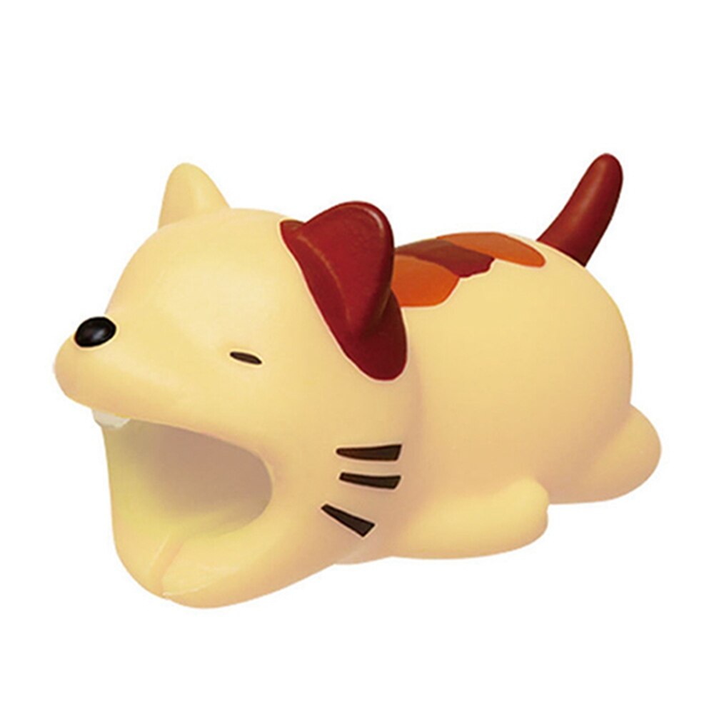 Mignon Panda câble protecteur morsure Animal charge cordon de protection USB câble enrouleur support chien chat ours câble protecteur câble fil: Cat