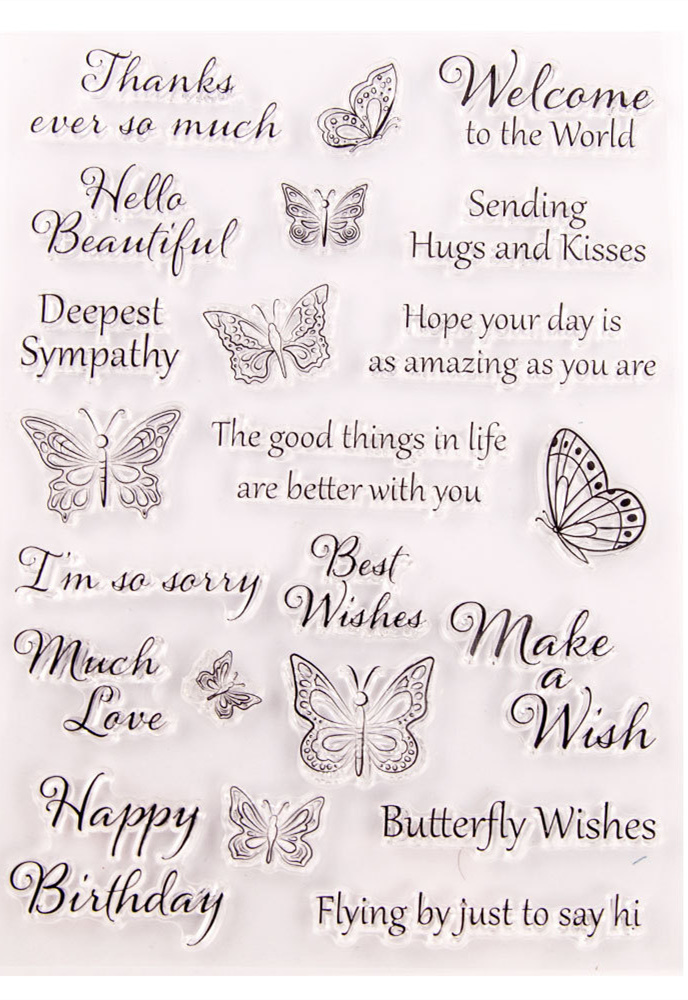 Świąteczne przezroczyste stemple Silikonowe przezroczyste stemple robić tworzenia kartek i scrapbookingu DIY: lekki niebieski