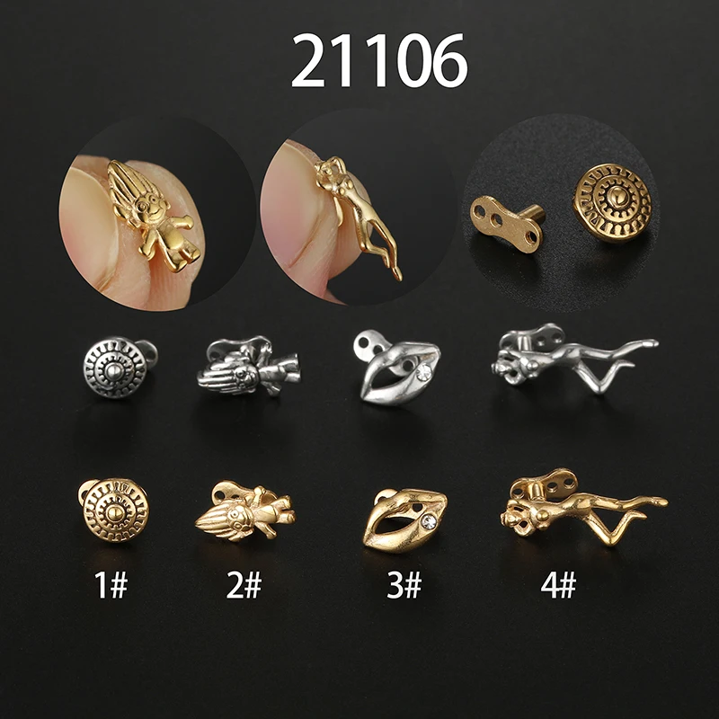 1Pc Chirurgisch Staal Micro Dermal Anchor Top Piercing Huid Drivers Oppervlak Dermal Piercing Implant Lichaam Sieraden 14G