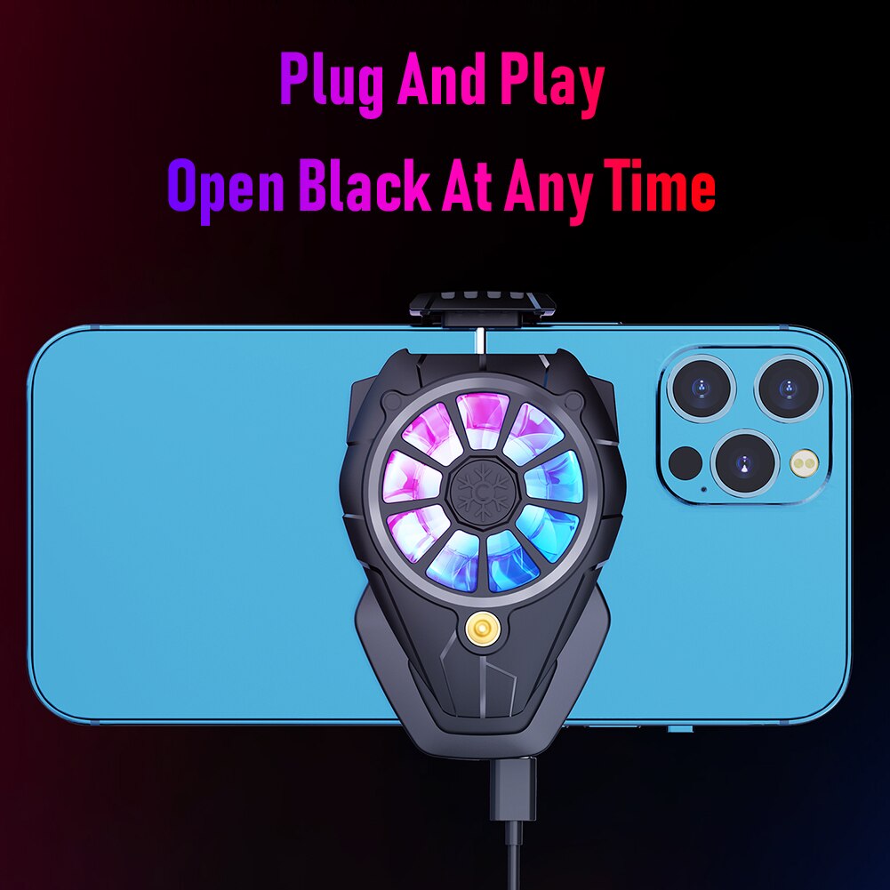 Ventilador de refrigeración para teléfono inteligente, radiador de 3 velocidades ajustable para Gamepad de juegos móvil, enfriador Universal portátil, disipador de calor