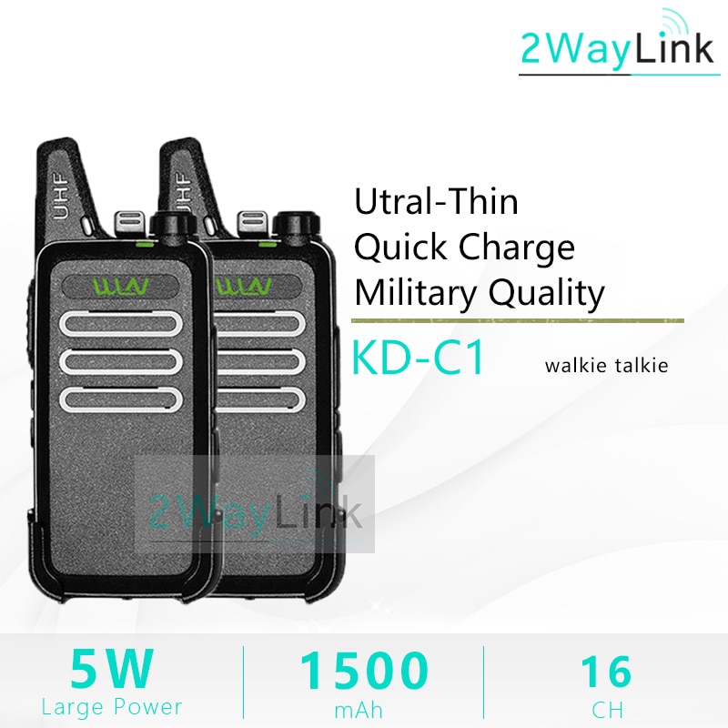 2 stücke WLN KD-C1 Mini Radio 5W Walkie Talkie UHF Zwei Funkgeräte RT22 ZT-X6 Handliche Mini 5W ham Radio KD-C2 Upgrade Version Billig Heißer