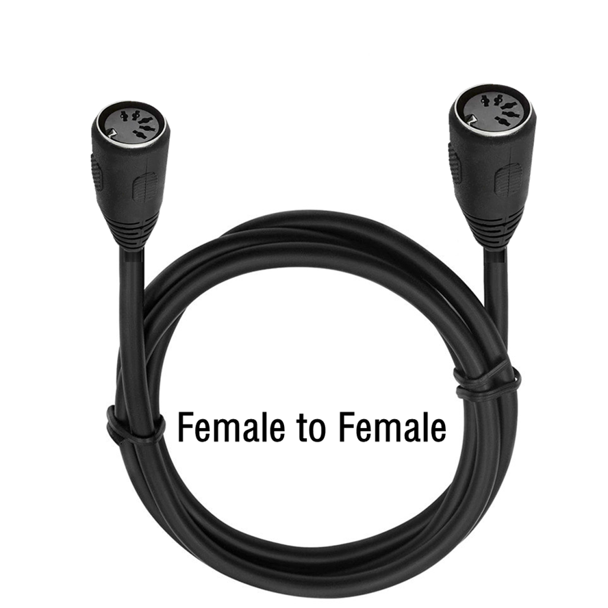 Câble MIDI mâle à mâle et femelle, 5 broches DIN mâle, câble d'extension Audio pour prise de haut-parleur noir 3m/1.5m 0.5m: green / 1.2m