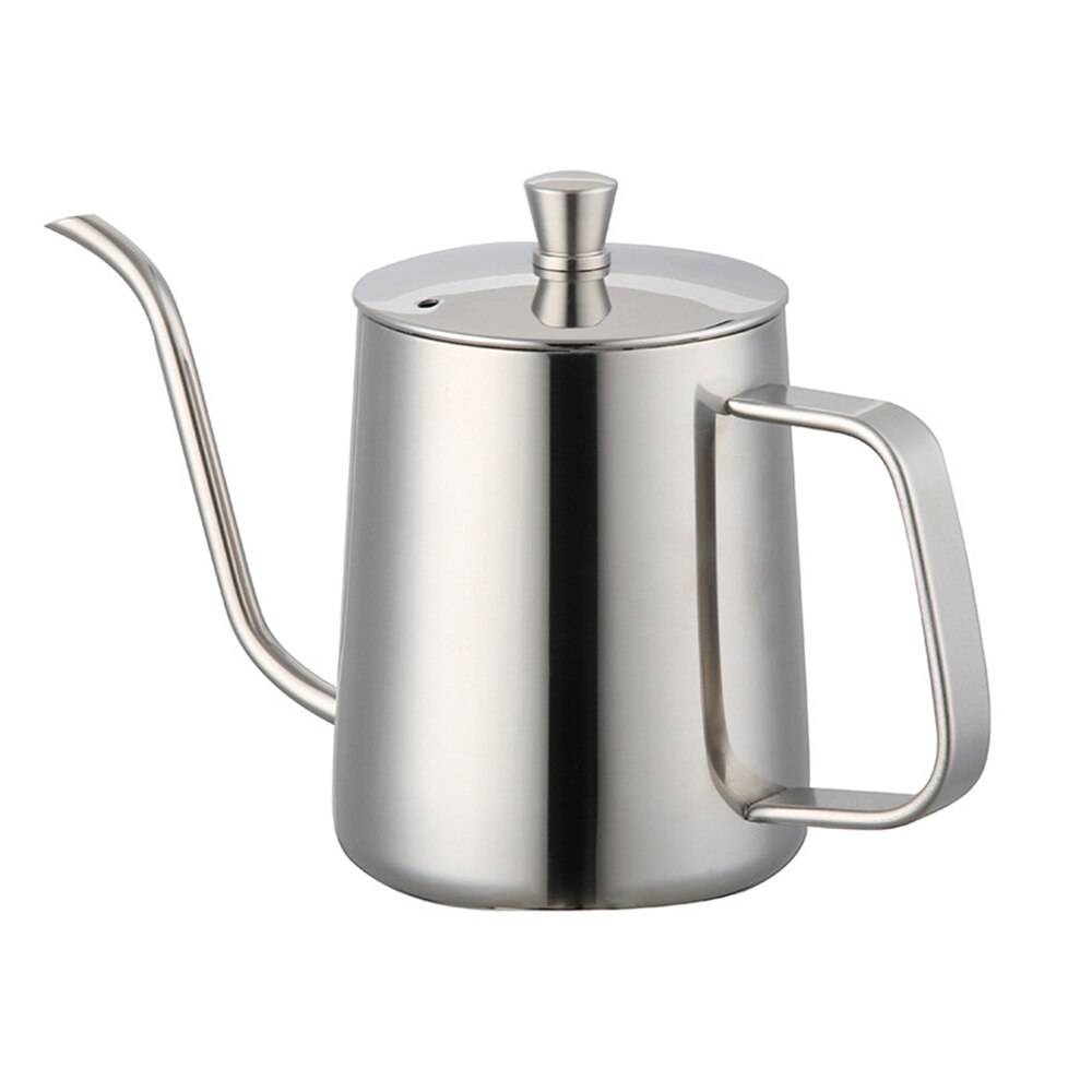 Théière à café en acier inoxydable 600ML/1l/1,2 l, bouilloire à Long bec, bouilloire en col de cygne, théière avec thermomètre: 600ML