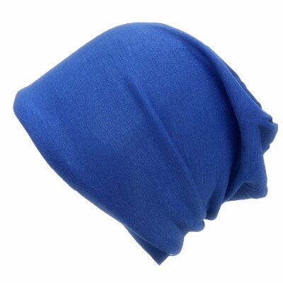 Frühling Frauen Männer unisex Gestrickte Winter Kappe lässig Mützen Einfarbig Hüfte-hüpfen schnappen schlapp Skullies Motorhaube Mütze Hütte gorro: Blau