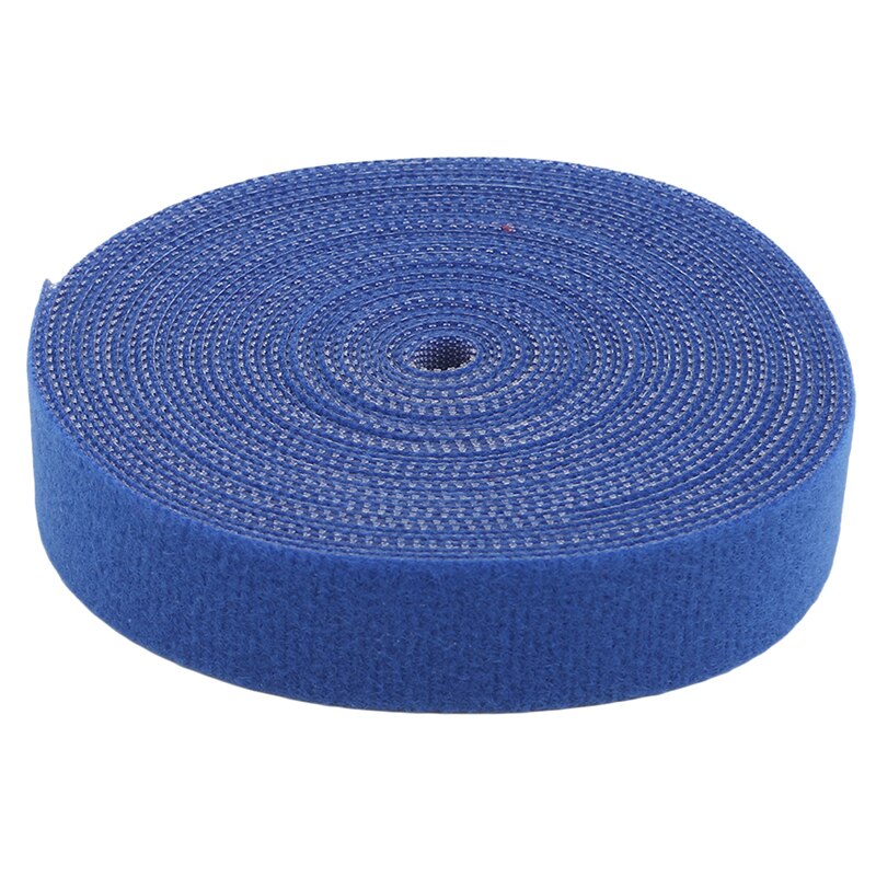 1 Roll 2cm*5m Color Magical Glue Self-adhesive Tape Strap Hoop Loop Strap Closure Tape Scratch Roll Fastening Tape: blue