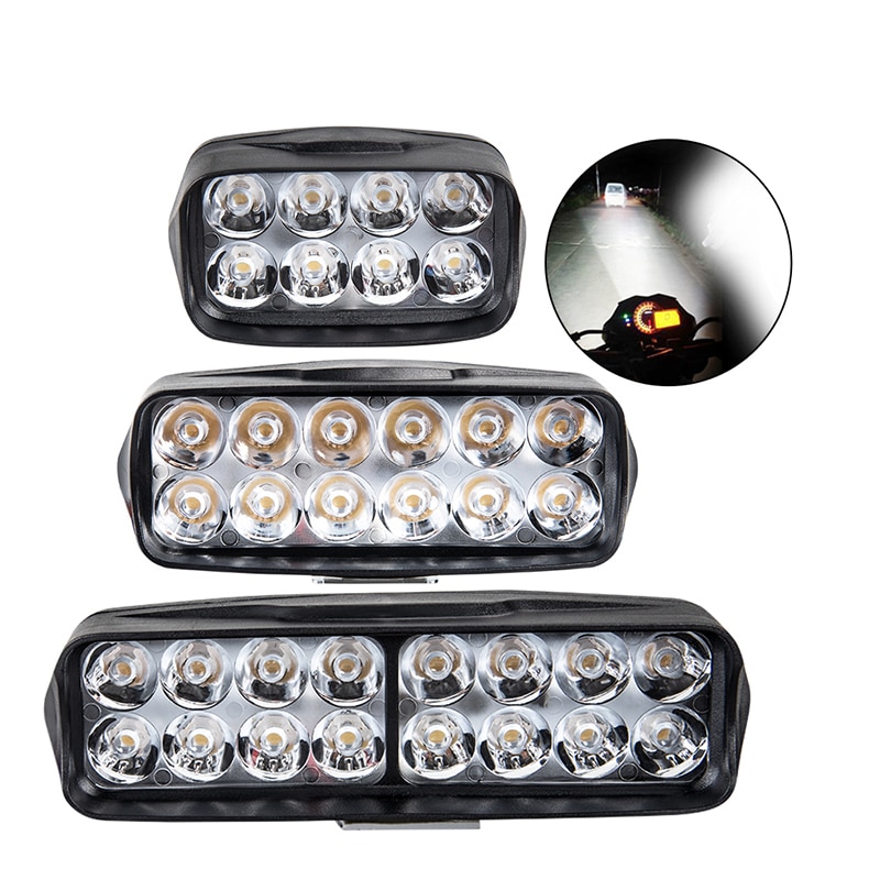 Led Bar Licht Koplamp Voor Auto Motor Tractor Boot Off Road 4WD 16LED Truck Suv Atv Mistlichten Lamp 12V 24V