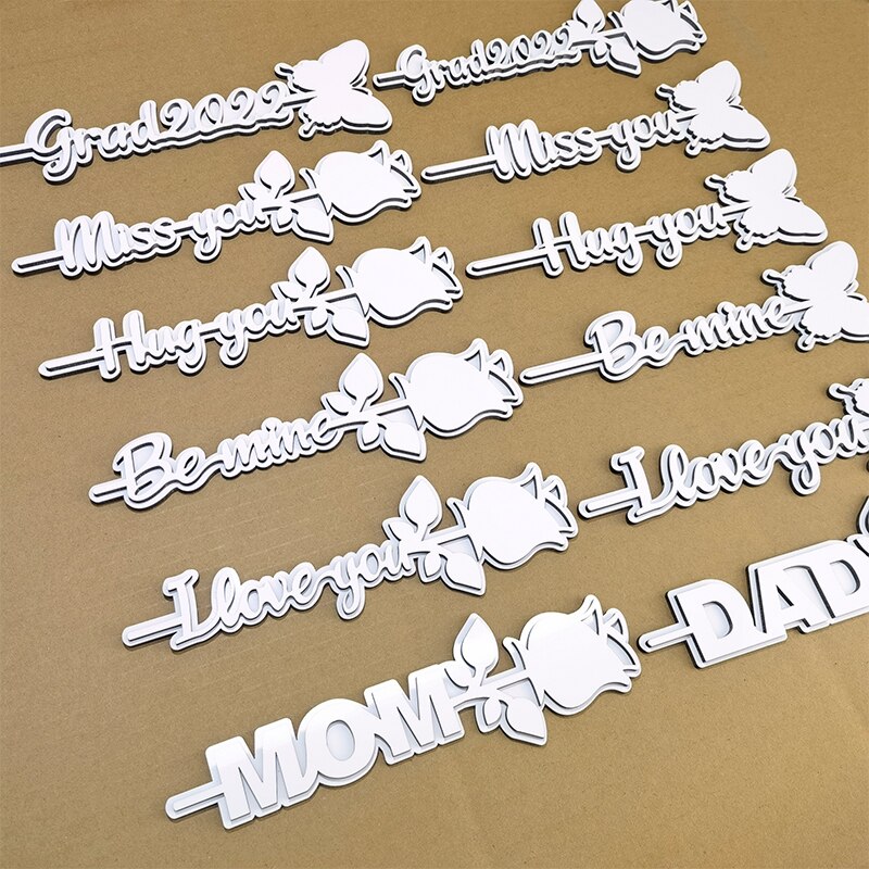 12Pcs Sublimatie Lege Mdf Rose Bloem Beste Cadeau Diy Trouwdag Moederdag Individualiteit Mode Romantiek Aanwezig
