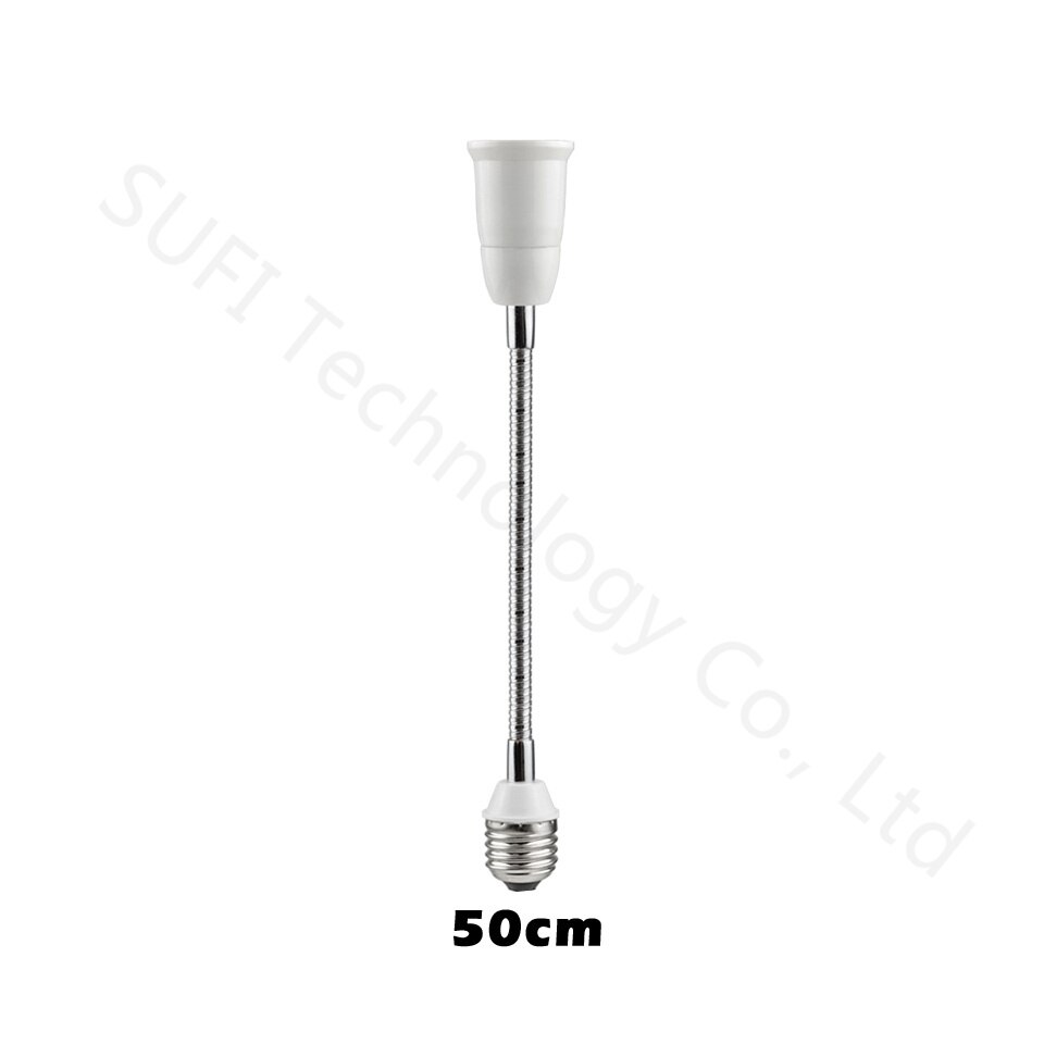 Lot de  e27 to e27 2 de douilles pour ampoules led, 20cm 30cm 40cm 50cm 60cm, convertisseurs: 50cm