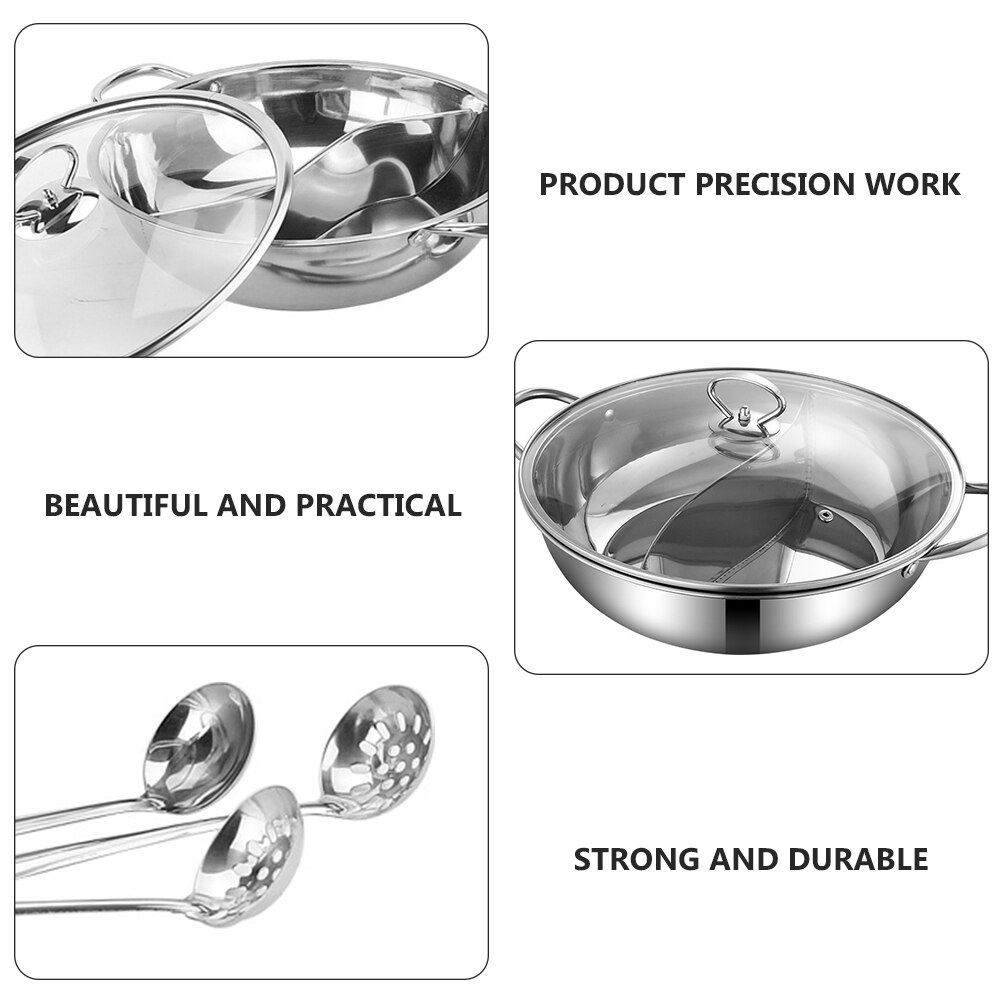 1 set of Multi-purpose Pot Restaurant Soup Pot Kitchen Pot Cooking Pot