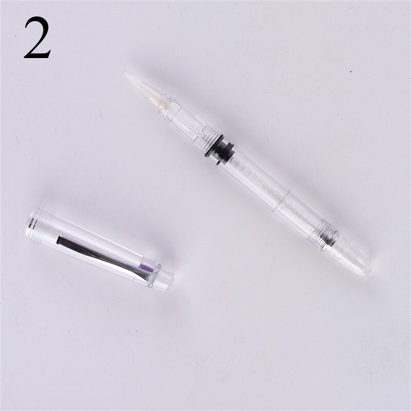 Stylo aquarelle rechargeable à encre à eau, brosse souple, transparente et lavable pour enfants, calligraphie, peinture, dessin, Papeterie: 2