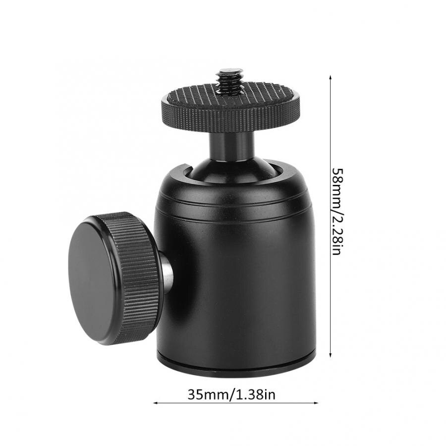 360 Degree Rotatable Mini Ball Head 1/4 " Camera Adapter Ballhead for Nikon For Canon Camera Mount Stand for DSLR Camera Tripod