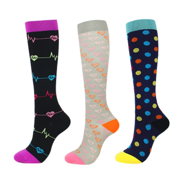 Men Women Nurse Basketball Riding Outdoor Long Tube Compression Socks Sports Running Fitness Socks Natural Hiking Ciclismo: 2 / L/XL