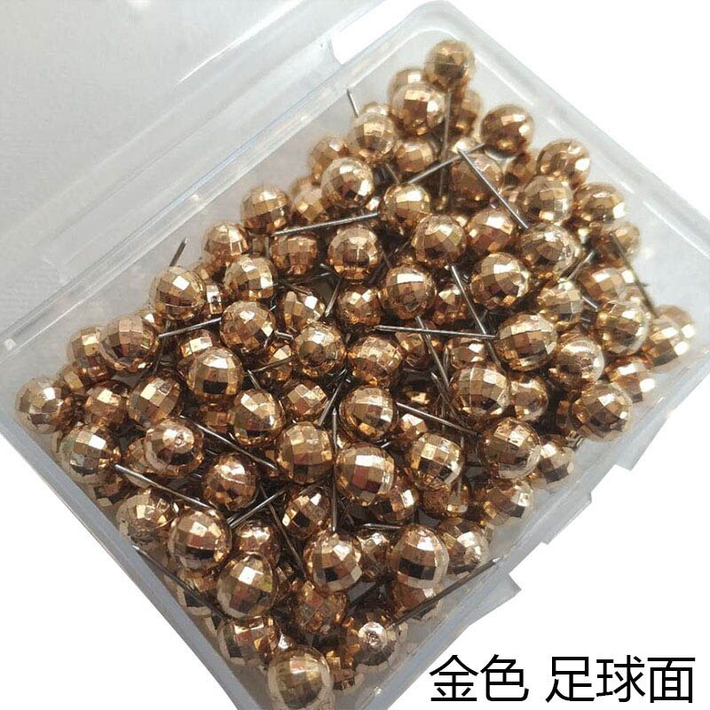 100/200 pièces tête de boule broches punaises multicolore broche à coudre pratique couture décoration épingles bricolage artisanat ornement couture outil: KCGold / 100pcs