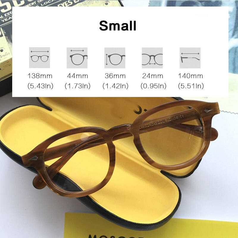 Luxe Johnny Depp Acetaat Brilmontuur Mannen Vrouwen Vintage Bril Optische Recept Bijziendheid Brillen Frame Brillen: 7