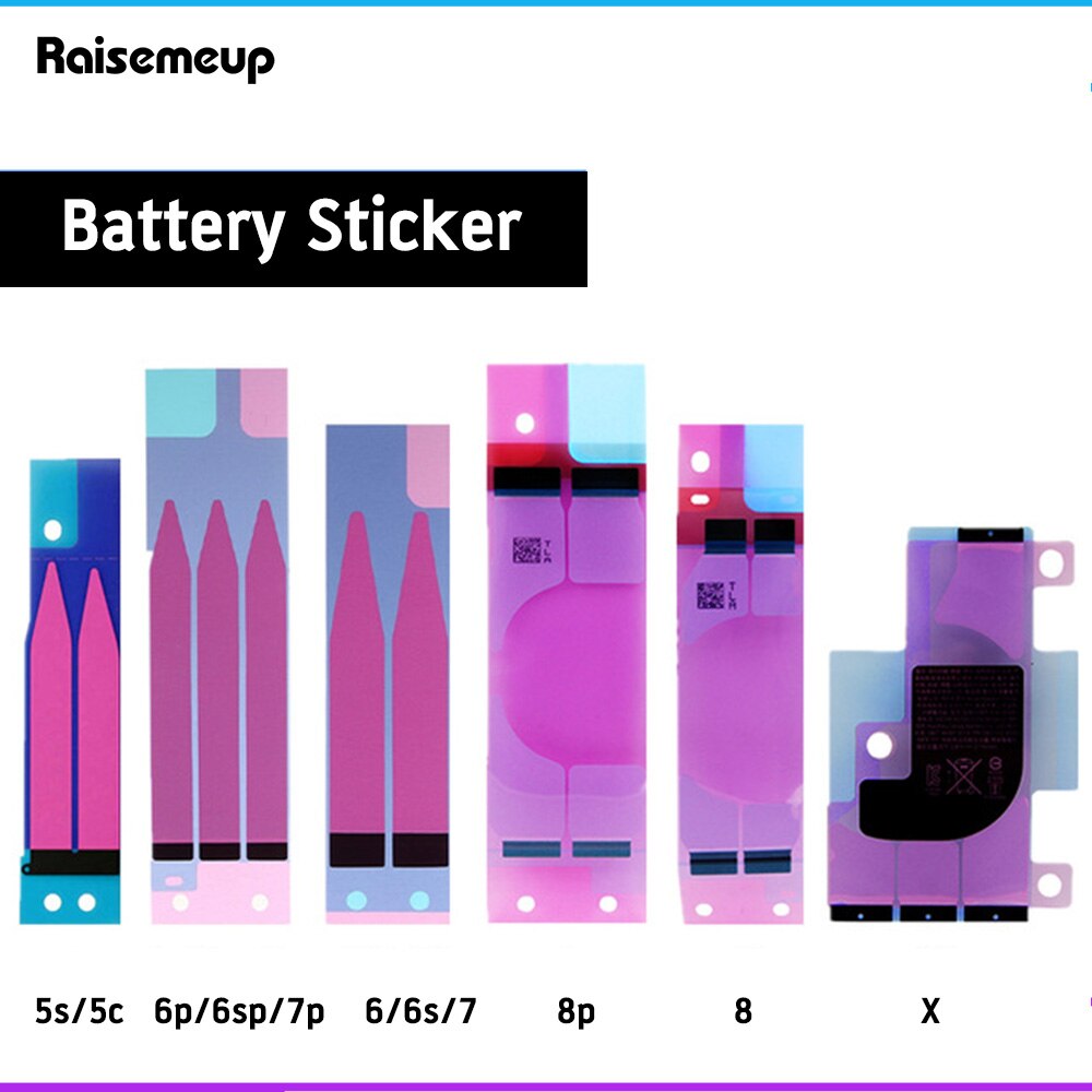 Batterij Sticker Voor Iphone X 6 6S 7 8 Plus 3M Dubbele Tape Pull Reis Lijm Vervanging onderdelen Voor Iphone 5 5C 5S 4 4S Film