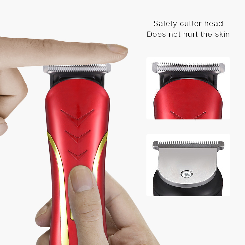 Low Noise Cordless Electric Hair Clipper Carbon Steel Cutter Head Quick Haircut With 4 Limit Combs Hair Trimmer 40D