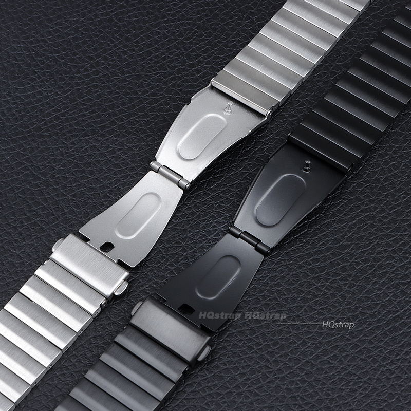 Solid Metal Watch Band 18mm 20mm 22mm 24mm Stainless Steel Wristband Smartwatch Replacement Strap Bracelet Watch Accessories