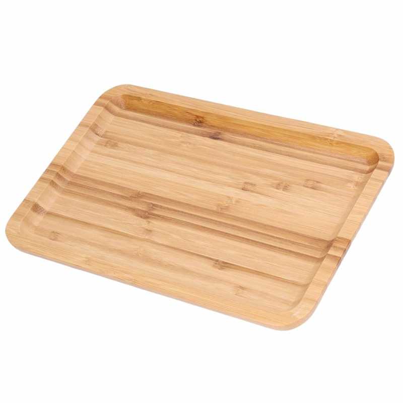 Bamboo Tray Bamboo Platter Sturdy Structure Safe for Fruit for Breakfast