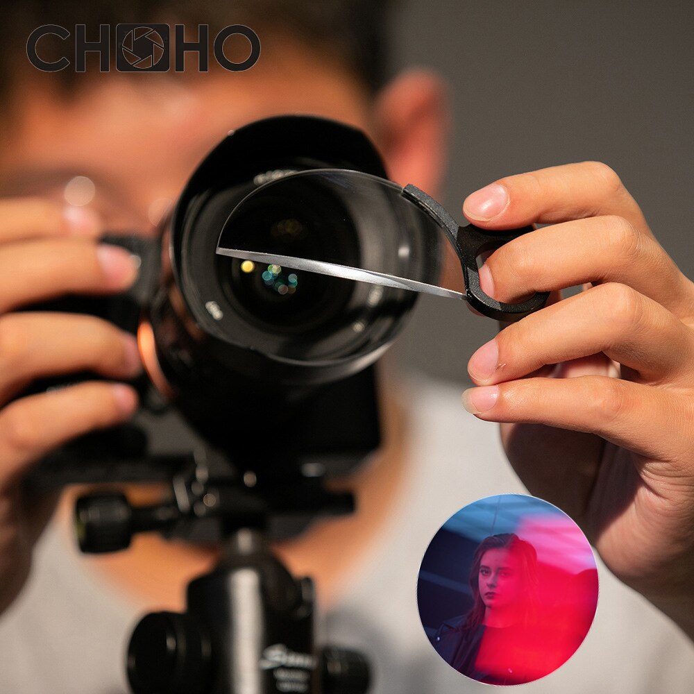79Mm 150Mm Handheld Dioptrie Close-Up Onscherpte Effecten Camera Filter Dslr Fotografie Voorgrond Speciale Halve Maan Split focus Lens