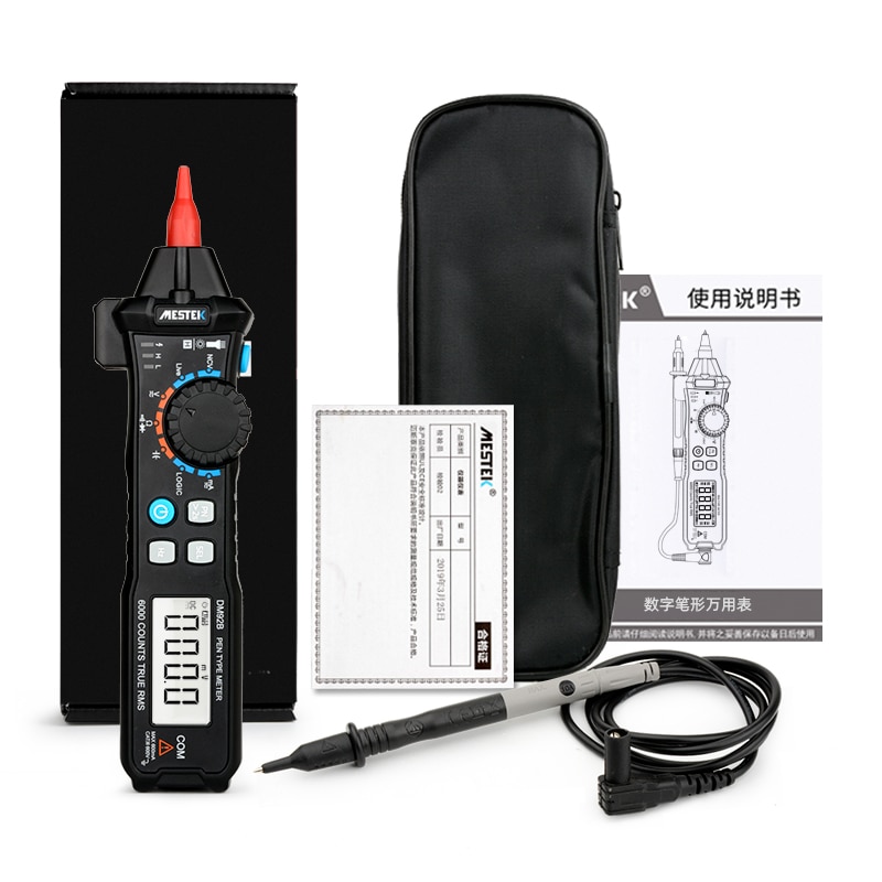 Mestek Digitale Multimeter 6000 Telt Pen Type Multimeter Met Contactloze Auto Range Elektrische Handheld Pocket Multimeter