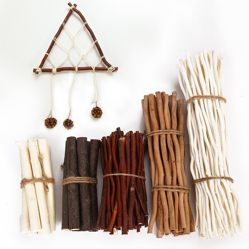 50 Stuks Houten Stok Natuurlijke Tak Boomschors Log Schijven Sticks Diy Ambachtelijke Benodigdheden Voor Bruiloft Party Schilderij Decoratie