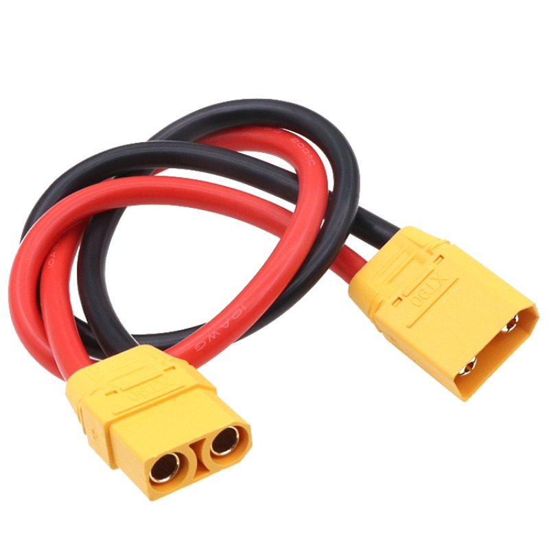 1/5 stk./parti 10/20/30cm uav ledningsnettilbehør,  xt90 han- og hunstik med 10 awg silikone fleksibelt ledningsstik