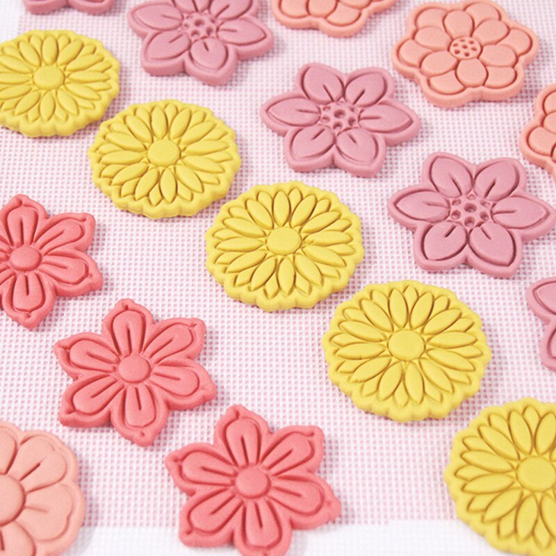 5 Style Flower Cookie Cutter Mold Floral Fondant Cookie Cutter Mold Cookie Decoration Tools Plastic Biscuit Baking Mold