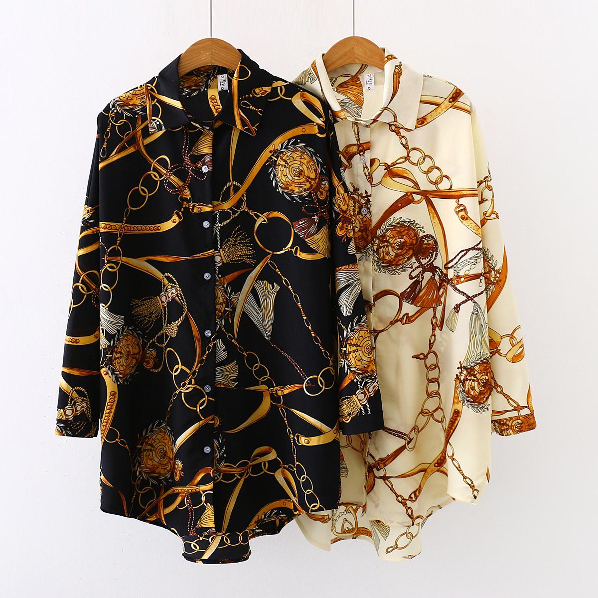 Plus size afslappet oversize kvinder bluser forår chiffon bluse trekvart ærmer løse toppe skjorter blusas mujer
