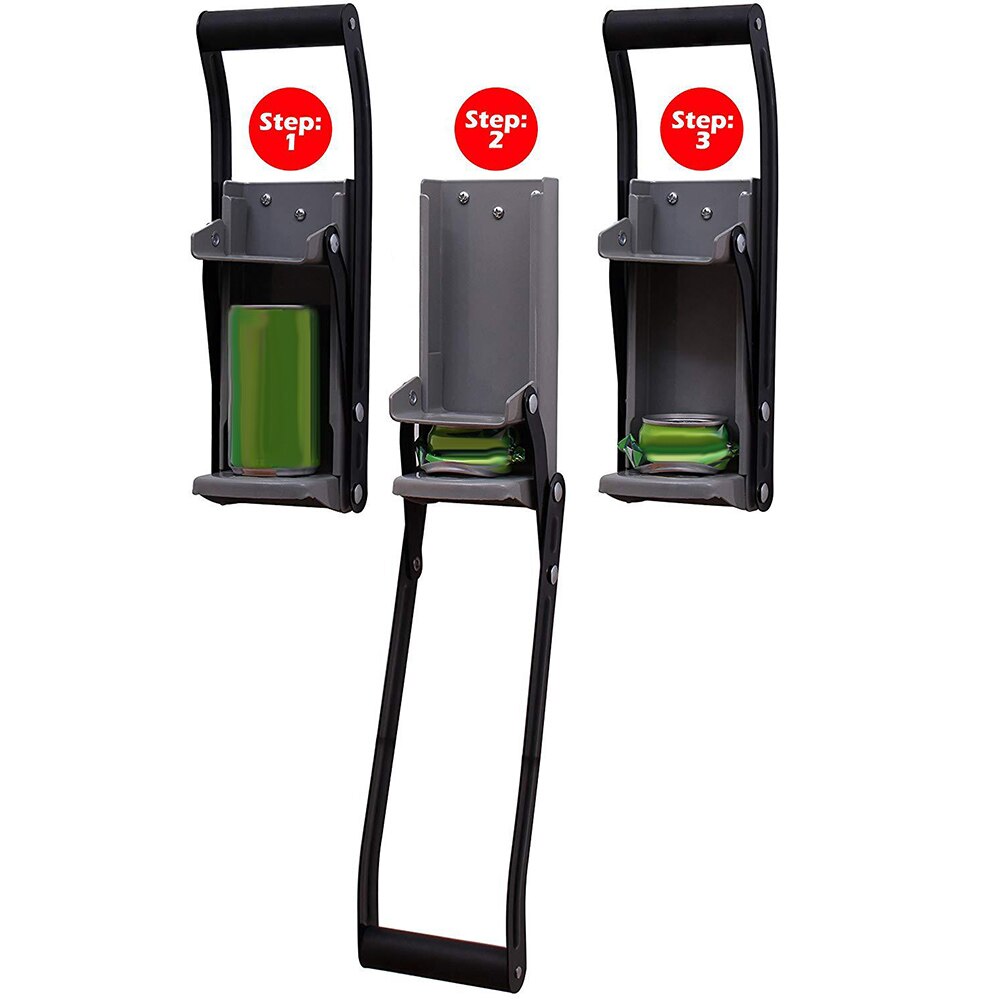 12 Oz Aluminum Can Crusher & Bottle Opener Heavy Duty Metal Wall Mounted Soda Beer Smasher Eco-Friendly Recycling Tool