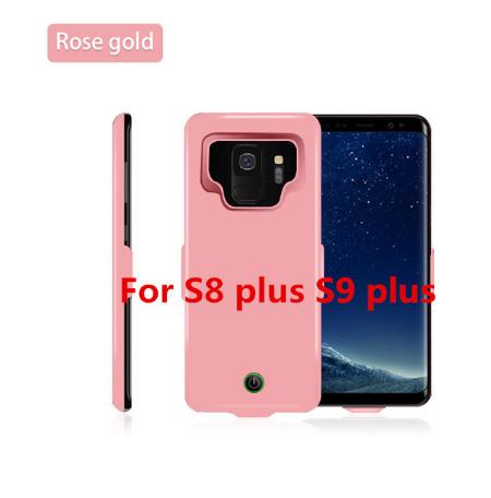 Batterie Ladegerät fall Für Samsung Galaxy S8 S9 Plus A8 Plus Batterie Lade Fall Backup Pack Power Bank Fall für S 8 S 9 EINE 8: Rosy for S8 S9 Plus