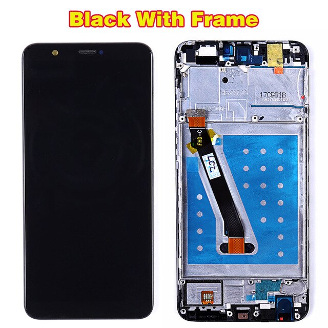 Ensemble écran tactile LCD, 5.65 pouces, avec châssis 2160x1080, pour Huawei P Smart 7S FIG LA1 LX1 L21 L22: Black with Frame