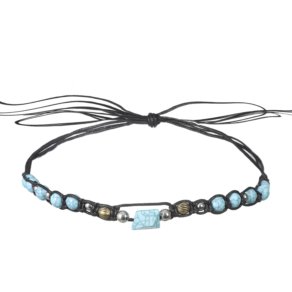 Diadema turquesa Retro, diademas ajustables de estilo étnico para mujer, accesorios para el cabello, diademas: Gris