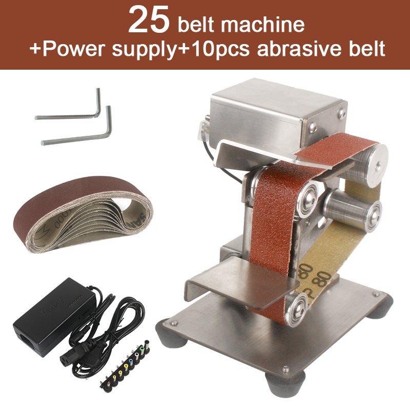 mini szlifierka taśmowa 110V-220V, maszyna robić szlifowania, ostrzenia, szlifowania, elektryczna szlifierka, polerka DIY, DC 12-24V: Czerwony