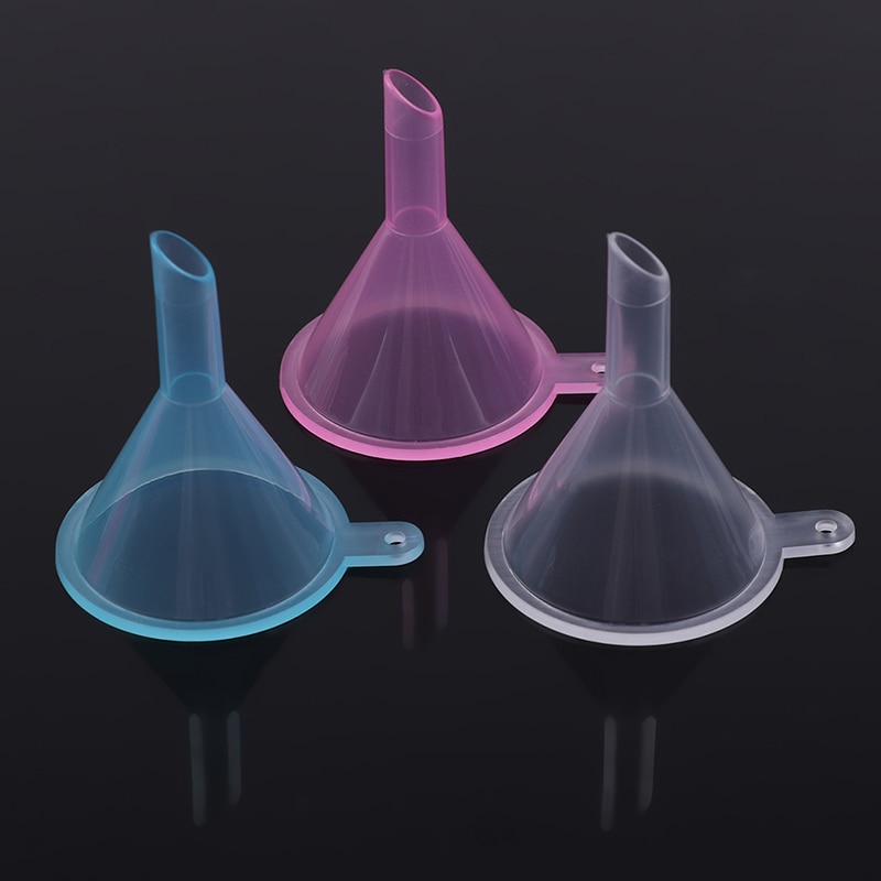 20 Stks/partij Kleine Plastic Voor Parfum Diffuser Fles Mini Vloeibare Olie Trechters Lab Gereedschap