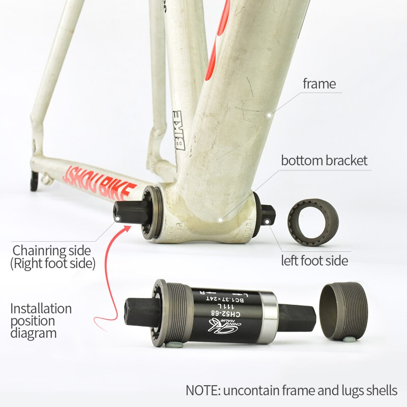 JSHOU BIKE Square Taper Bottom Bracket BSA Tool Crank Axis Accessories Waterproof BB Parts Cycling Tool for Mountain Road Bike