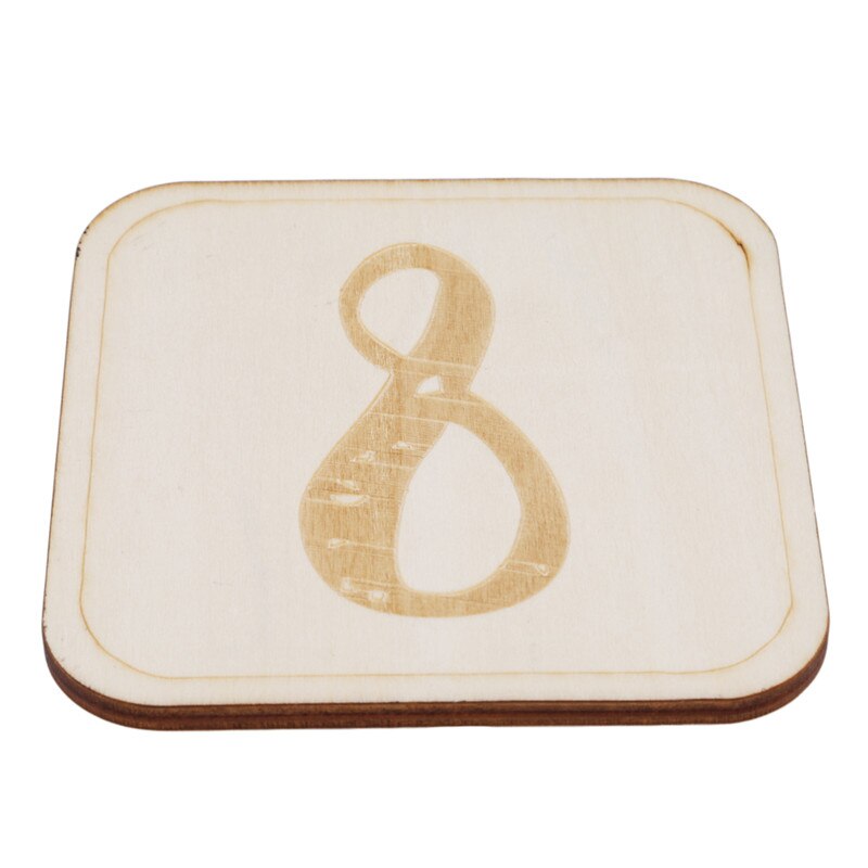 Baby Monthly Milestone Discs，Wooden Baby Markers，Engraved wooden monthly milestone plaques: 8