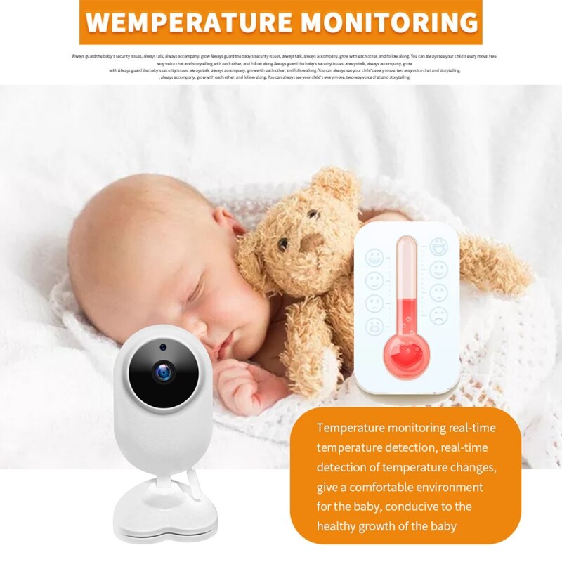 Babyfoon Met Camera &amp; Audio,1080P Draadloze Wifi Camera Met Twee-Weg &amp; Nachtzicht &amp; Bewegingsdetectie