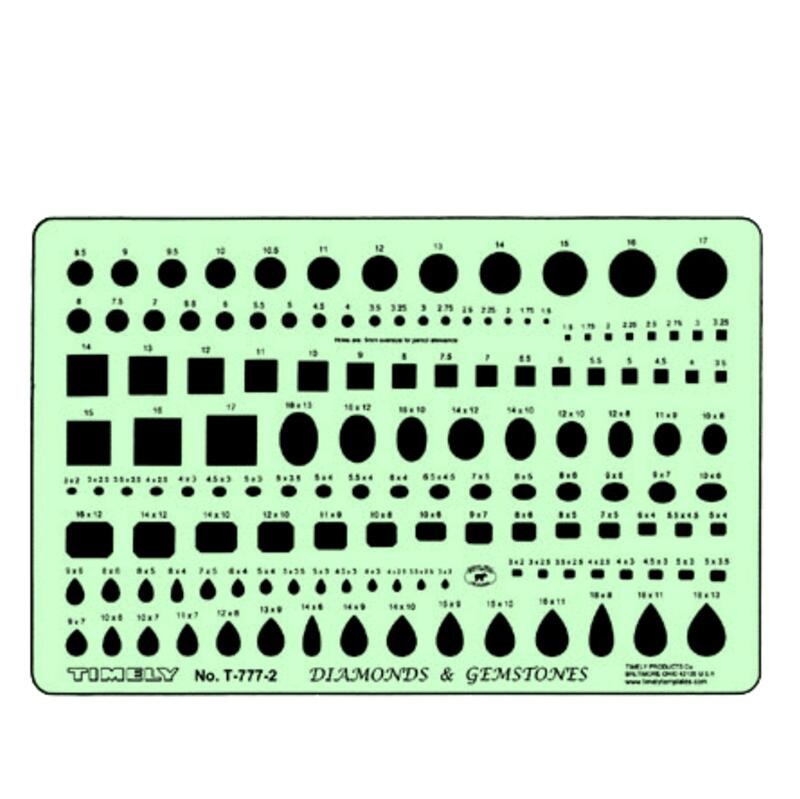 Diamenty opracowanie szablon kamienie szlachetne rysunek szablon dla projektantów biżuterii T-777-1 i T-777-2: T-777-2