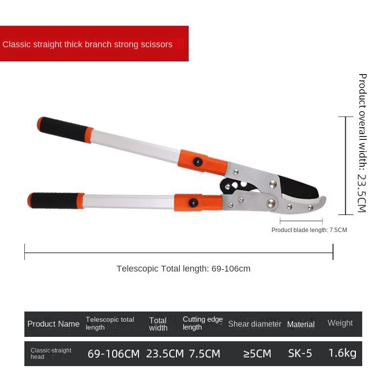 Adjustable Pruning Shears High Branch Garden Tree Pruning Shears Telescopic Branch Pruner Shears Garden Tools